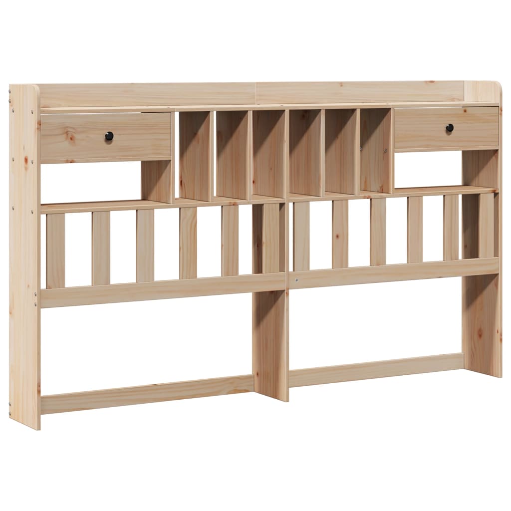Solid Wood Bed with Shelf Without Mattress 180x200 cm Pine Wood