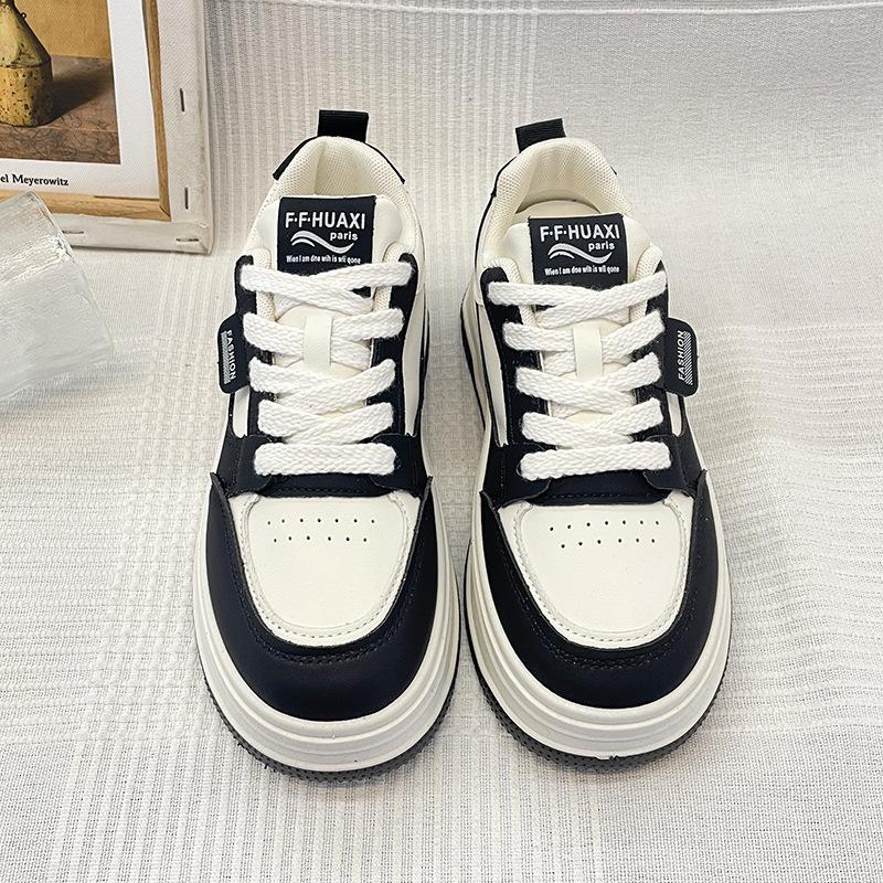 Platform women's shoes spring board shoes 2024 new autumn platform casual versatile white shoes original niche shoes