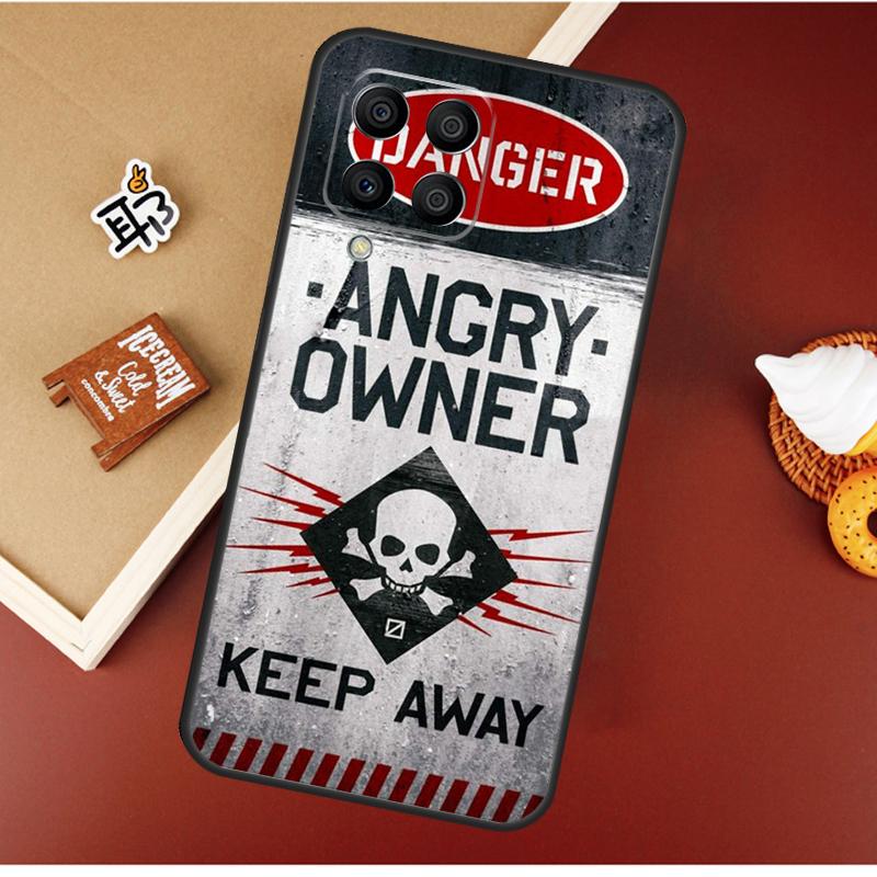 Warning Angry Danger Owner Case For Samsung Galaxy M51 M31 M21 M11 M16 M36 M56 M53 M12 M32 M52 M15 M35 M55 M14 M34 M54