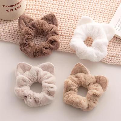 Cat Ears Plush Elastic Hair Bands Cute Hair Rope Ties Girls Barrettes Children Kawaii Headwear Headwear Kids Hair Accessorie