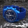 For Omega Swatch Co Branded Watch Band Silicone Planet System Curved Silicone For Rolex Water Ghost Watch Band 18mm 19mm 20mm 21mm 22mm
