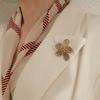 Retro Corsage, Trendy Crystal Flower Brooch, Pin Buckle Decoration, Creative, Versatile and Elegant Accessories
