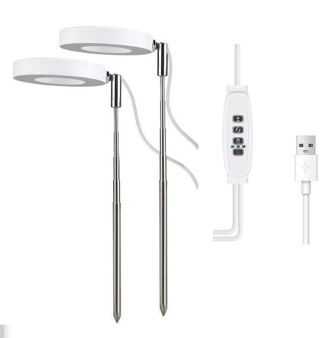 LED Telescopic Plant Growth Lamp: Angel Ring Full Spectrum Red & Blue Light for Succulents & Flowers