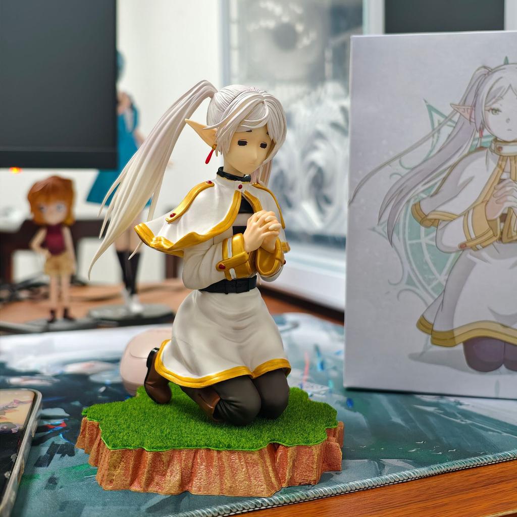 Frieren: Nach dem Ende der Reise Doppelkopf-Skulptur GK Anime-Figur Sammlerstück Desktop-Dekoration Geschenk für Anime-Fans