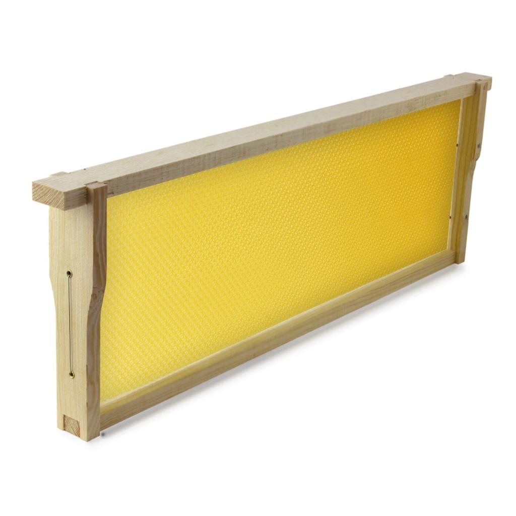 30 yellow honeycomb beeswax-coated sheets, waxed plastic portable deep frame honeycomb sheets