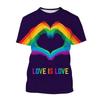 Summer Happy Pride Day Rainbow 3D Print T-Shirts Men Women Short Sleeve T Shirt Oversized Harajuku Y2k Tees Tops Kids Clothing
