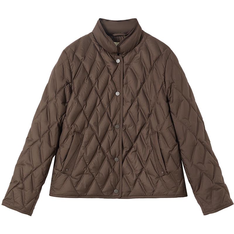 JUZUI Women's Minimalist Stand Collar Goose Down Jacket