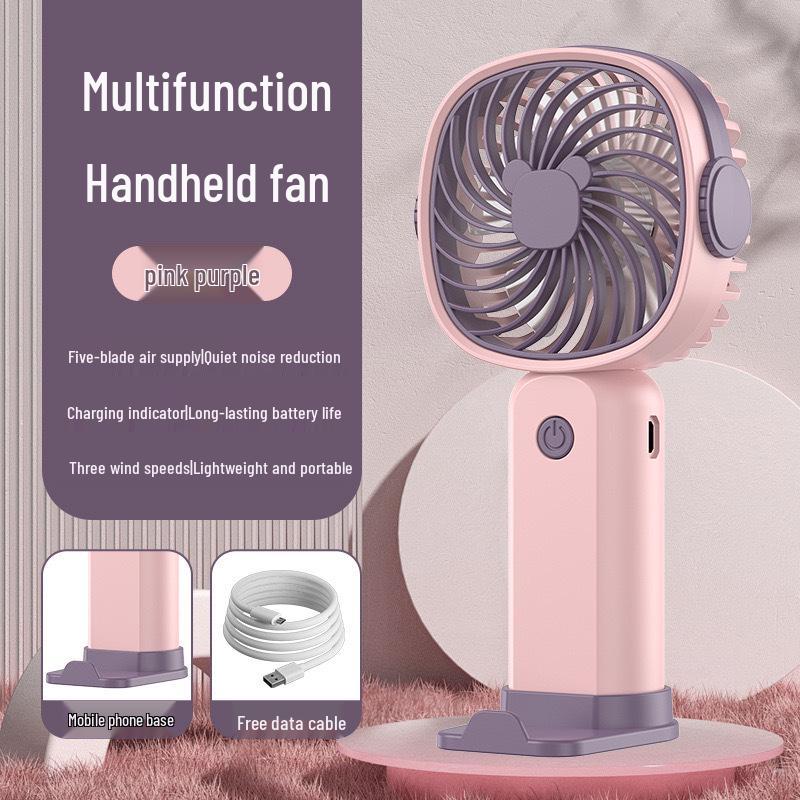 Rechargeable USB Mini Desk Fan - Portable, Strong Wind, Handheld Electric Fan 1