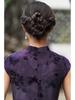 2025 Purple Chinese Slimming Cheongsam: Sleeveless, Long, Retro Style