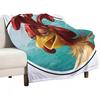 Chicken Joe Surfs Up Sweet Surf Throw Blanket Soft Home Decor Blanket for Couch Bedroom