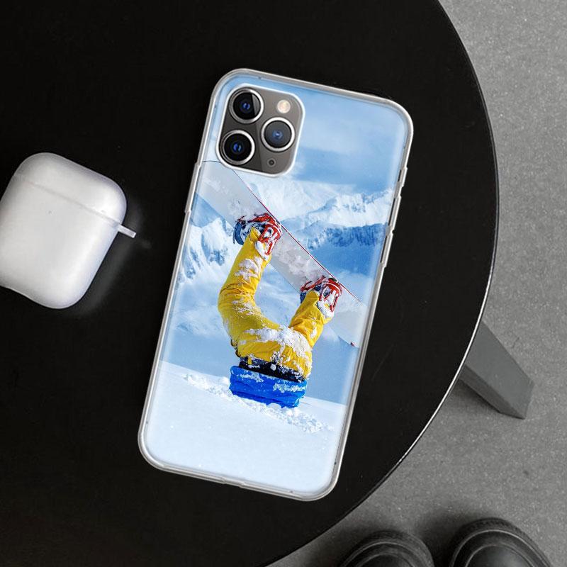 

Adventure Snowboarding Extreme Phone Case Cover for iPhone 11 12 13 Mini 14 15 Plus 16 Pro Max 17 Air 7 8 + SE Art Customized Fu iPhone 13 Pro