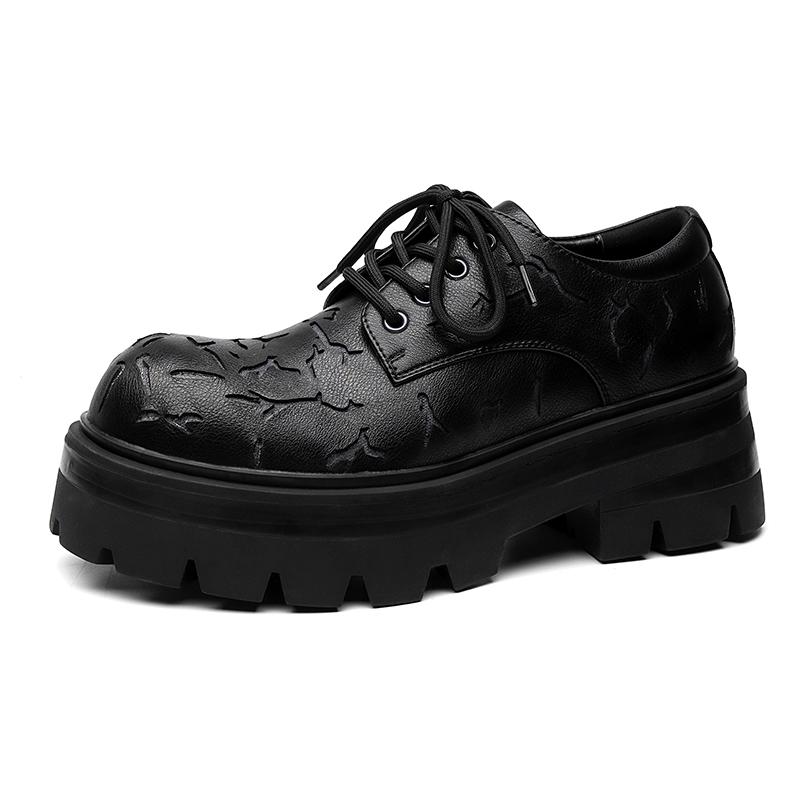 Tjocksulade PU-läder Herr Oxford Skor Bröllopsfest Manliga Formella Klänningsskor Personlighet Business Casual Skor Promenadsko