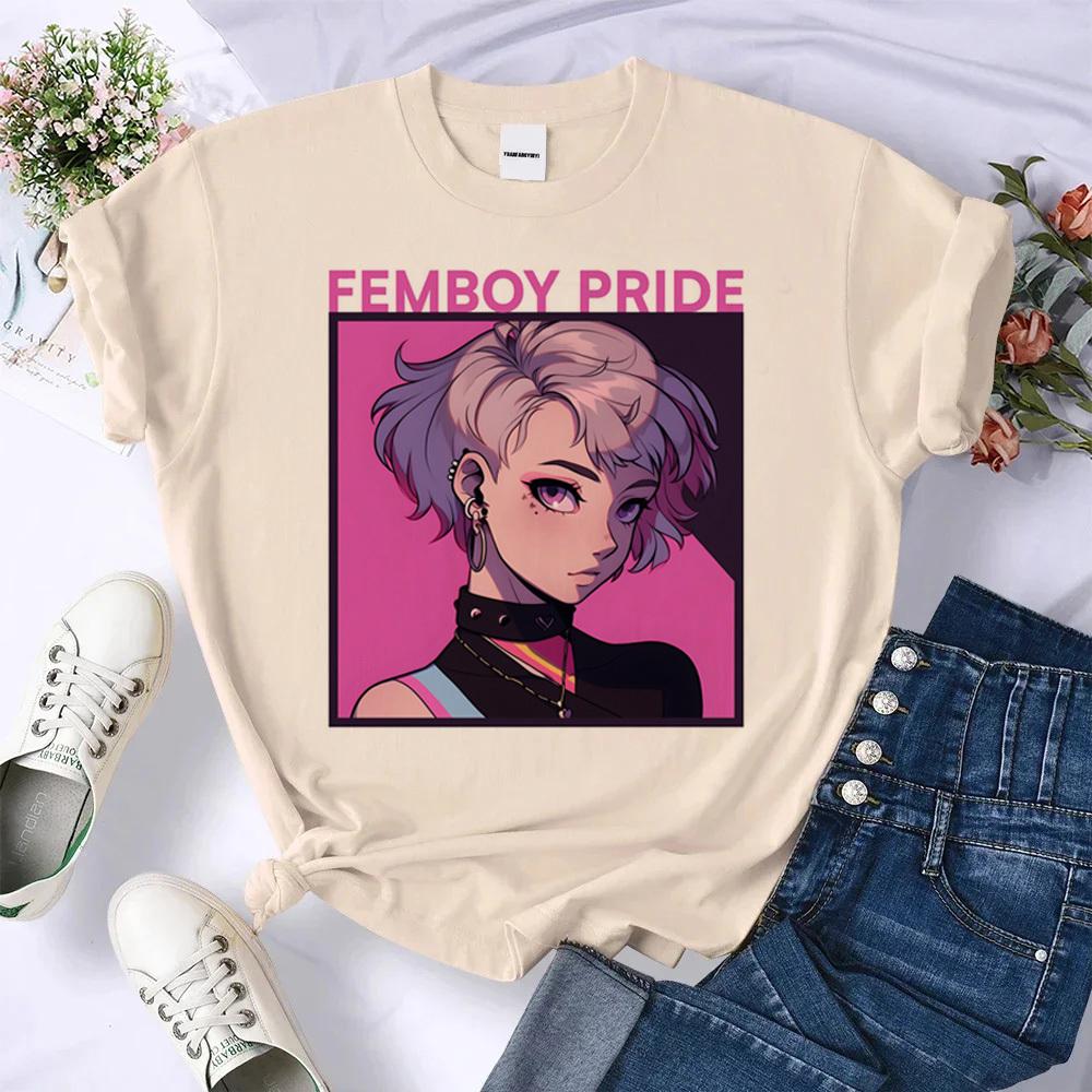 

Femboy shirt Women Psychedelic Breathable Retro Grunge Pastel Women top tees Y2k Pop Culture Retro Punk Colorful aesthetic S