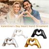 Yousheng Valentine's Day Love Gesture Figurine Love Heart Hand Shape Statue Sculpture Wedding Anniversary Desktop Decoration Ornament