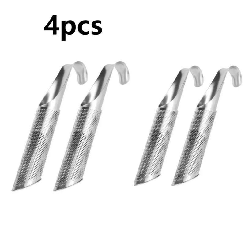 Stainless Steel Tea Strainer Fine Mesh Infuser with Hanging Hook Tea Diffuser Steeper Pipe Filter for Loose Leaf Tea