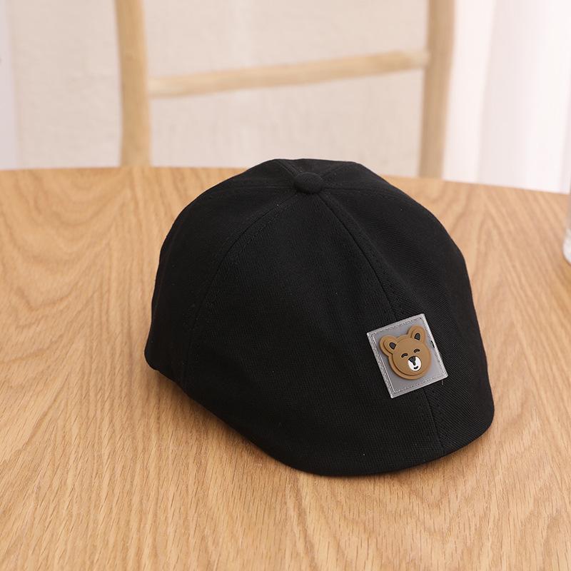 Benhui Baskenmütze mit Cartoon-Bär und Entenschnabel für Kinder im Alter von 1–3 Jahren – modische Mütze für Jungen und Mädchen