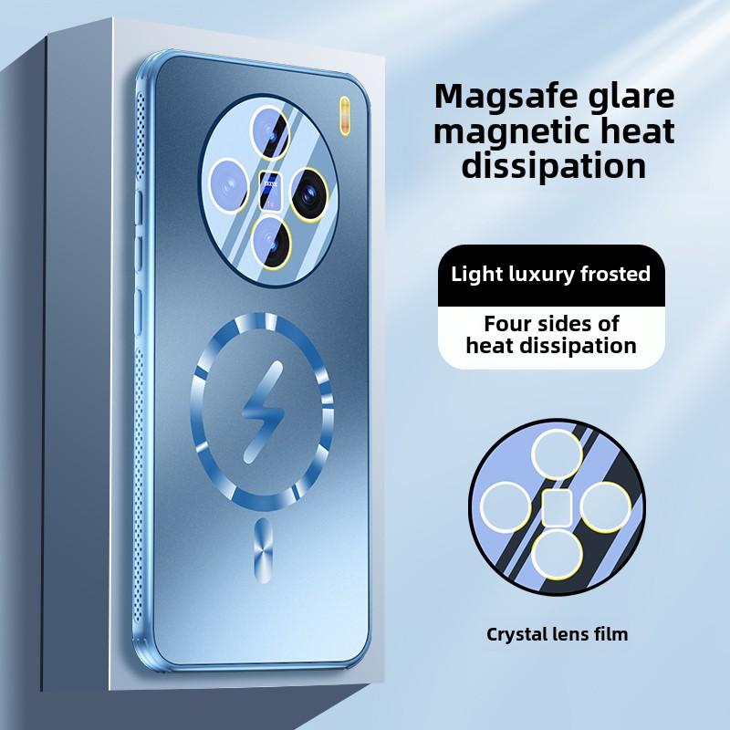 

Vivox200 phone case with heat dissipation, full coverage lens, anti-fall magnetic shell for x200pro/x200promini, new arrival vivo x200 синий