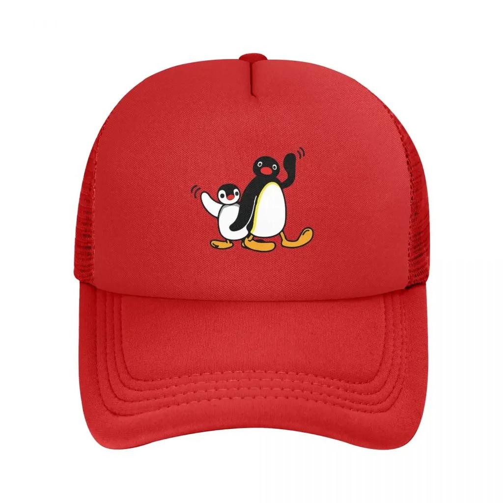 Pingu Mesh Baseball Caps Snapback Fashion Baseball Hats Breathable Casual Casquette Outdoor Unisex