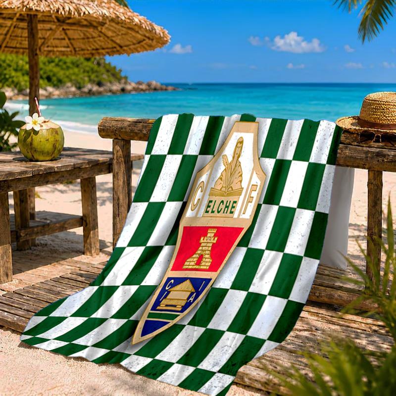 Elche Symbol Beach Towel Microfiber Beach Towel, Lightweight and Quick-Dry, for Summer Travel, Swimming Pool Fan Birthday Gift