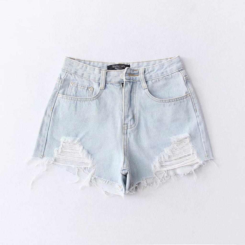 line Wide-leg denim jeans shorts 