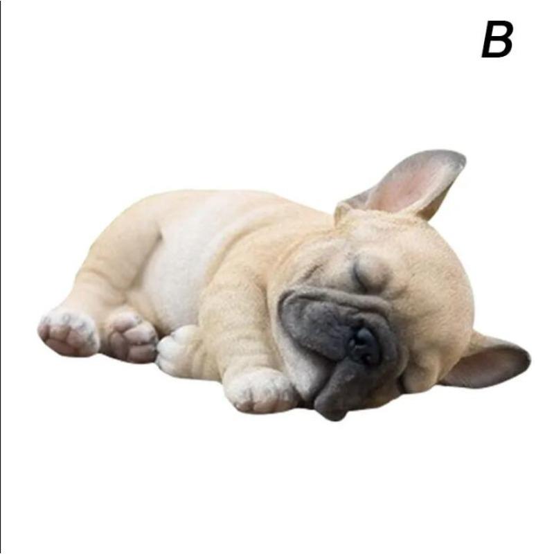 1pc Creative Resin Dog Ornament Melancholy Sleeping Dog Desktop Garden Courtyard Decoration Home Decoration