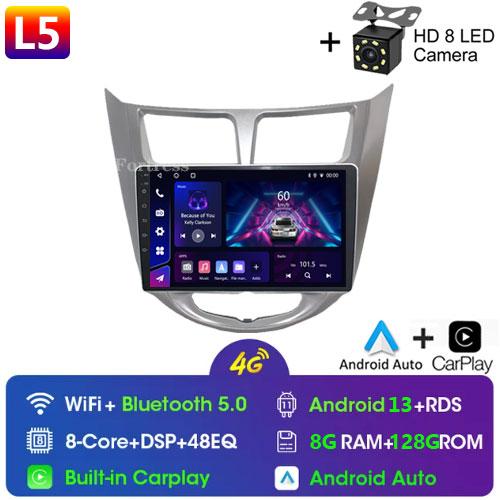 Fortress Android 10 Car Radio For Hyundai Solaris Verna Accent 2010 - 2016 Multimedia Video Player Navi GPS 2 Din DVD Head Unit