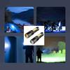 Dual Light Source Flashlight Portable High Brightness Light Outdoor Telescopic Focusing Adjustable Flashlight USB