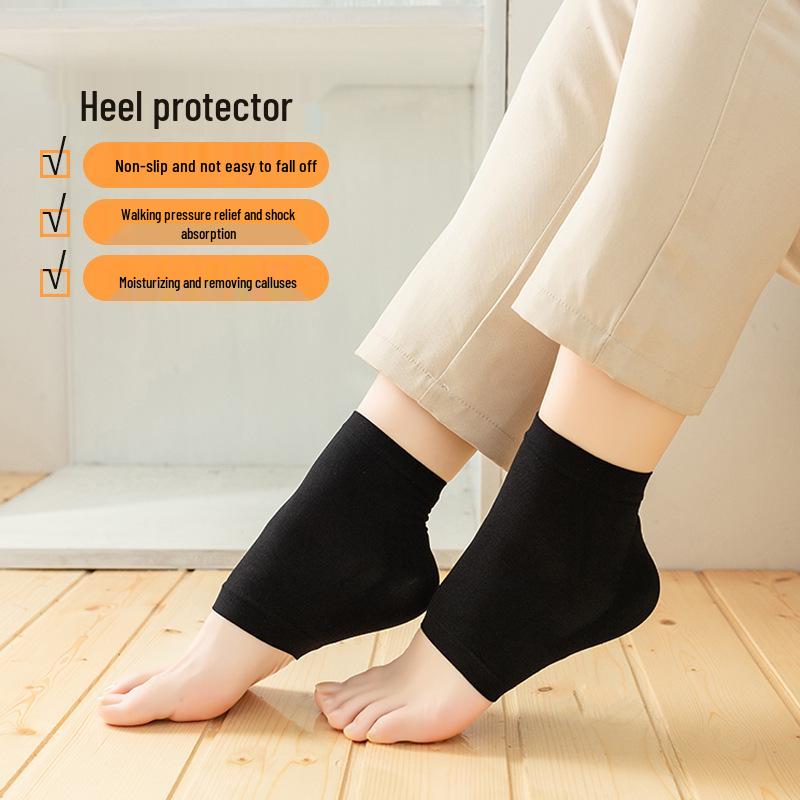 Unisex Anti-Cracking Moisturizing Heel Socks with Negative Ion Silicone
