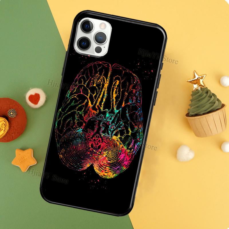 Human Heart Brain Lungs TPU Soft Case For iPhone 11 14 Pro Max 12 13 Mini XR X XS MAX 6 7 8 Plus SE 2020 Phone Cover