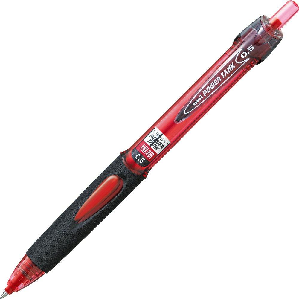 Mitsubishi Pencil Pressurized Ballpoint Power Pen, Tank, 0.5mm, Red, 10-Piece Set, SN200PT05.15