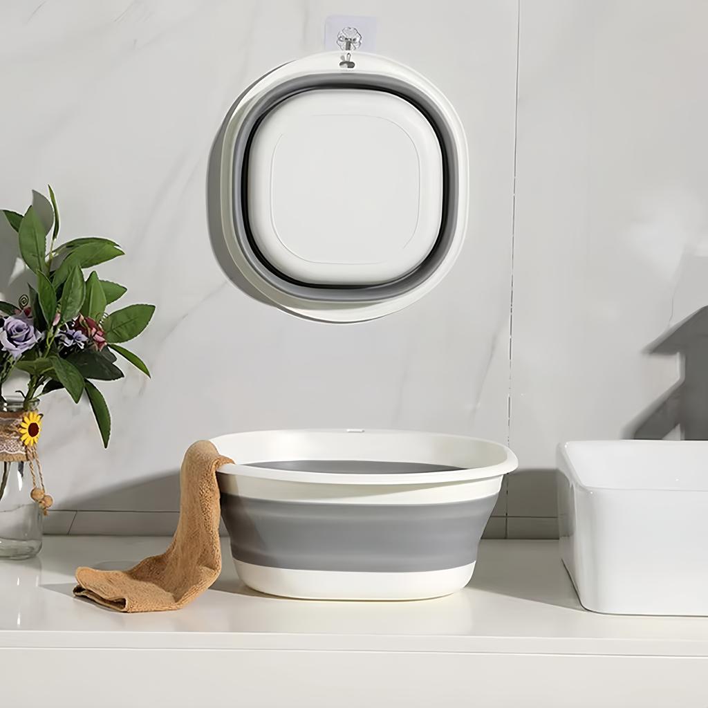 Collapsible Tub Basin Laundry Collapsible Laundry Baskets Foldable Plastic Washtub Space Saving Storage Container for Dishing