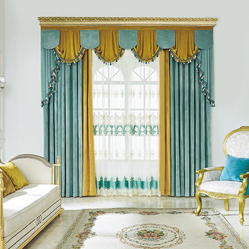 

Роскошные утолщенные фланелевые лоскутные шторы блэкаут для спальни - Теплоизоляция, Доставка 24 часа Curtain 52 x95 (132cm x 241cm) 2 pieces