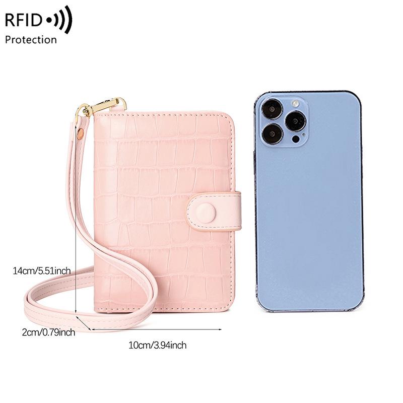 Multifunctional Travel RFID Passport and Document Holder with Detachable Lanyard