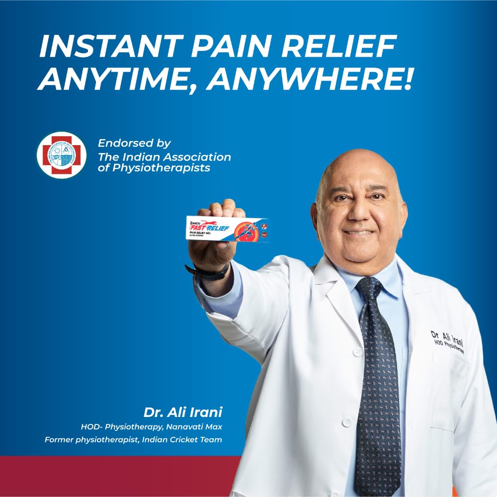 Zandu Fast Relief Gel 45ml Pain Relief for Back, Neck, Shoulder & Knee with Deep Penetration Formula