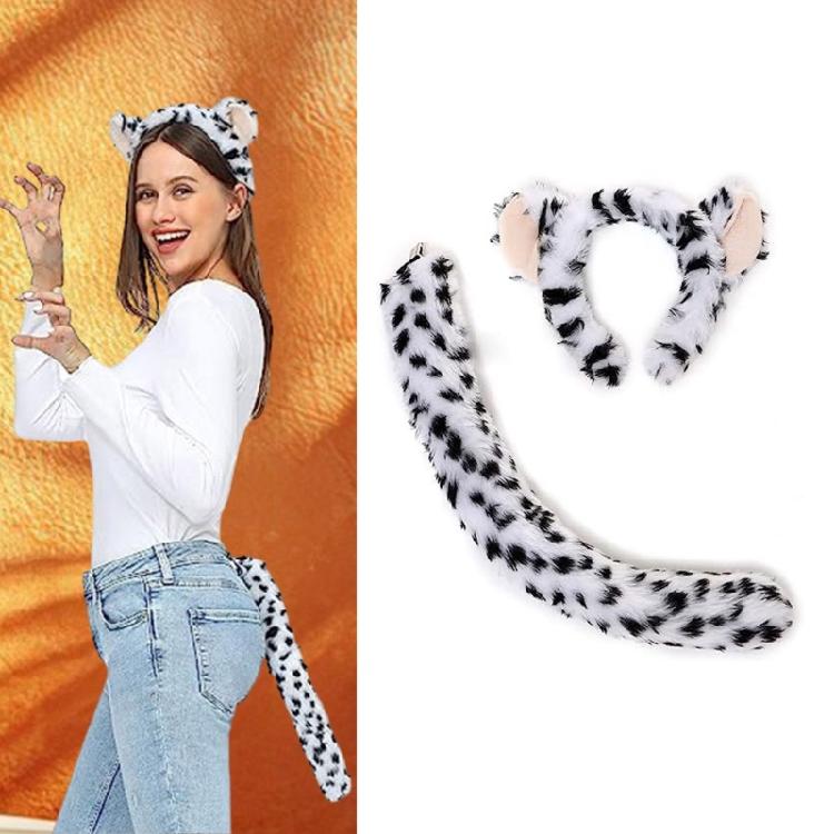 Zvieracie Kostýmy Leopardie Uši Čelenka Chvost Tutu Zvieracie Maškarné Kostýmy Súpravy Halloween Cosplay Párty Doplnky