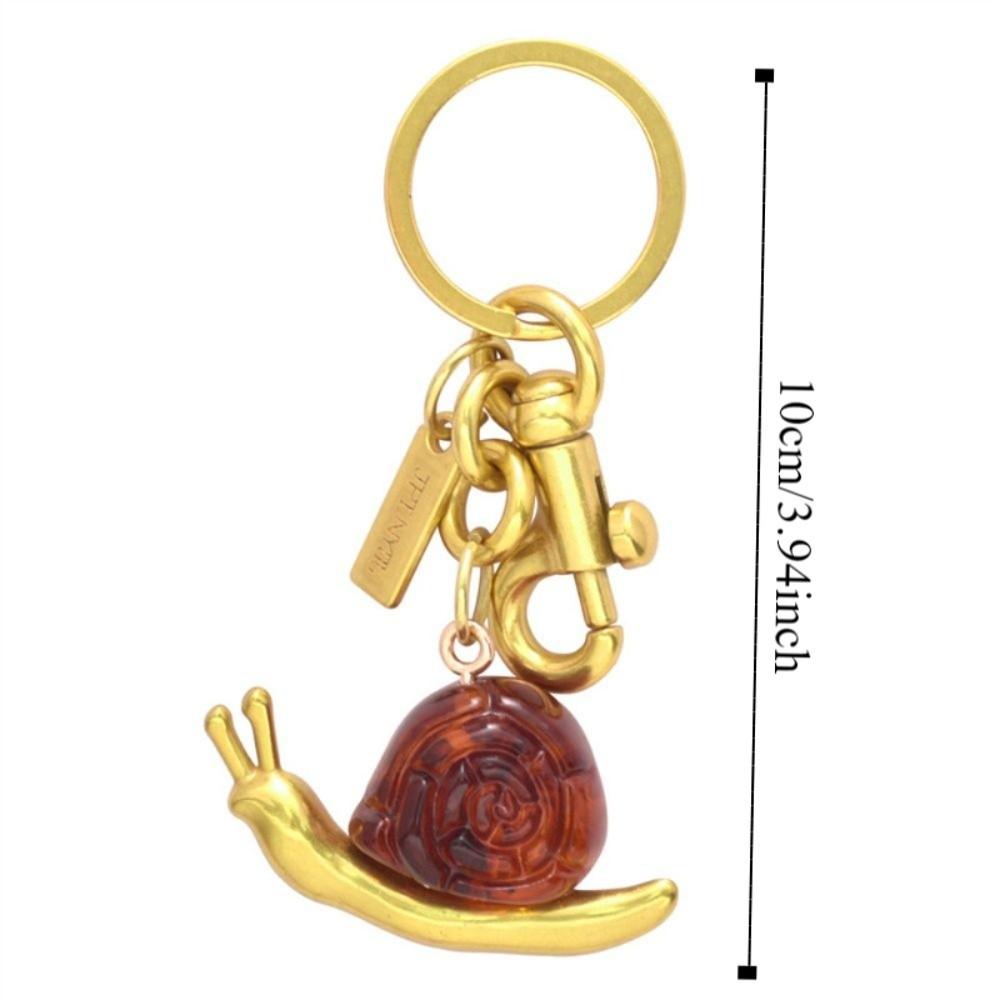 Anti-Lost Resin Snail Keyring Bag Charm Small Snail Bag Pendant Birthday Parties