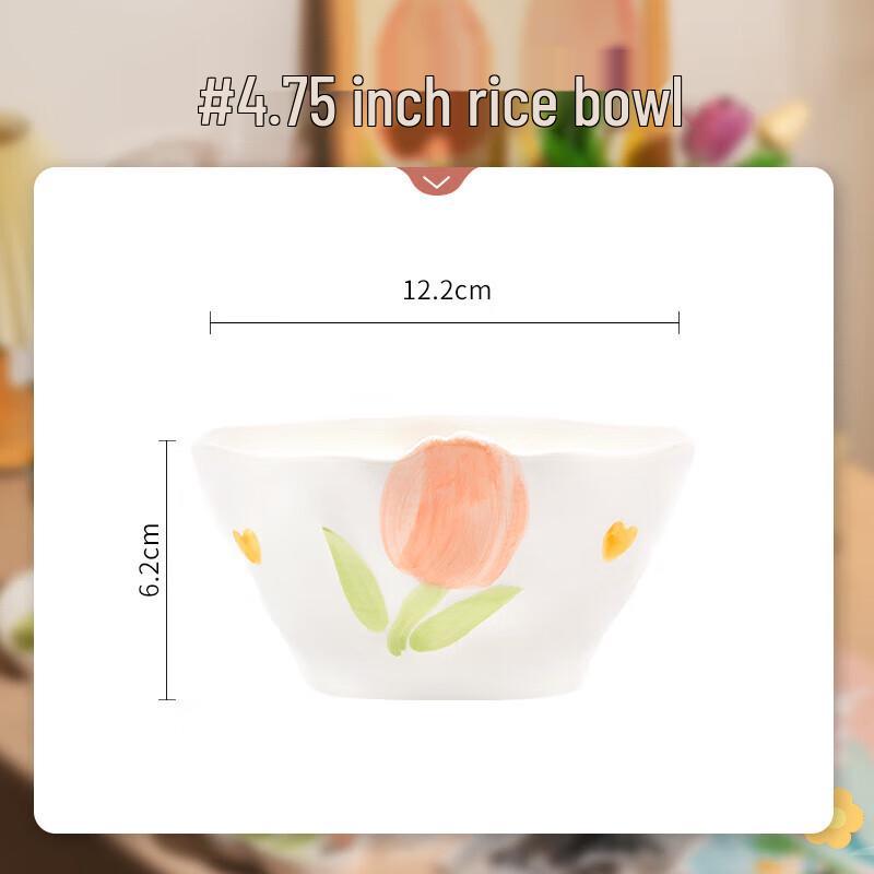 Wuhe Tulip Romance Nordic Floral Ceramic Plate