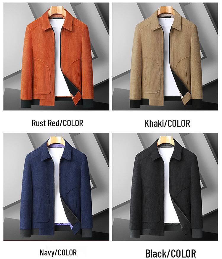 Herren Plus Size Corduroy Reversweste - Frühling/Herbst Stil