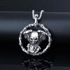 Fast Selling Personality Domineering Locomotive Chain Skull Stainless Steel Non-Fading Pendant