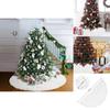 White Premium Silver Sequin Snowflake Christmas Tree Skirt For Chic Christmas Celebrations