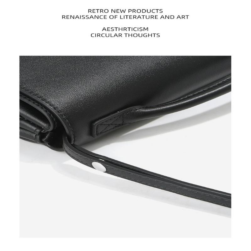 Versatile Head layer Leather New Belair Lock Bag Motorcycle Small Square Bag Genuine Leather One Shoulder Hand Pulling Stick Bag
