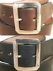 Leather Belt Octagonal Buckle Tochigi Leather Belt Original Garrison Belt Tan [EIGHT-G] 8BT-01 (Nume) (40)