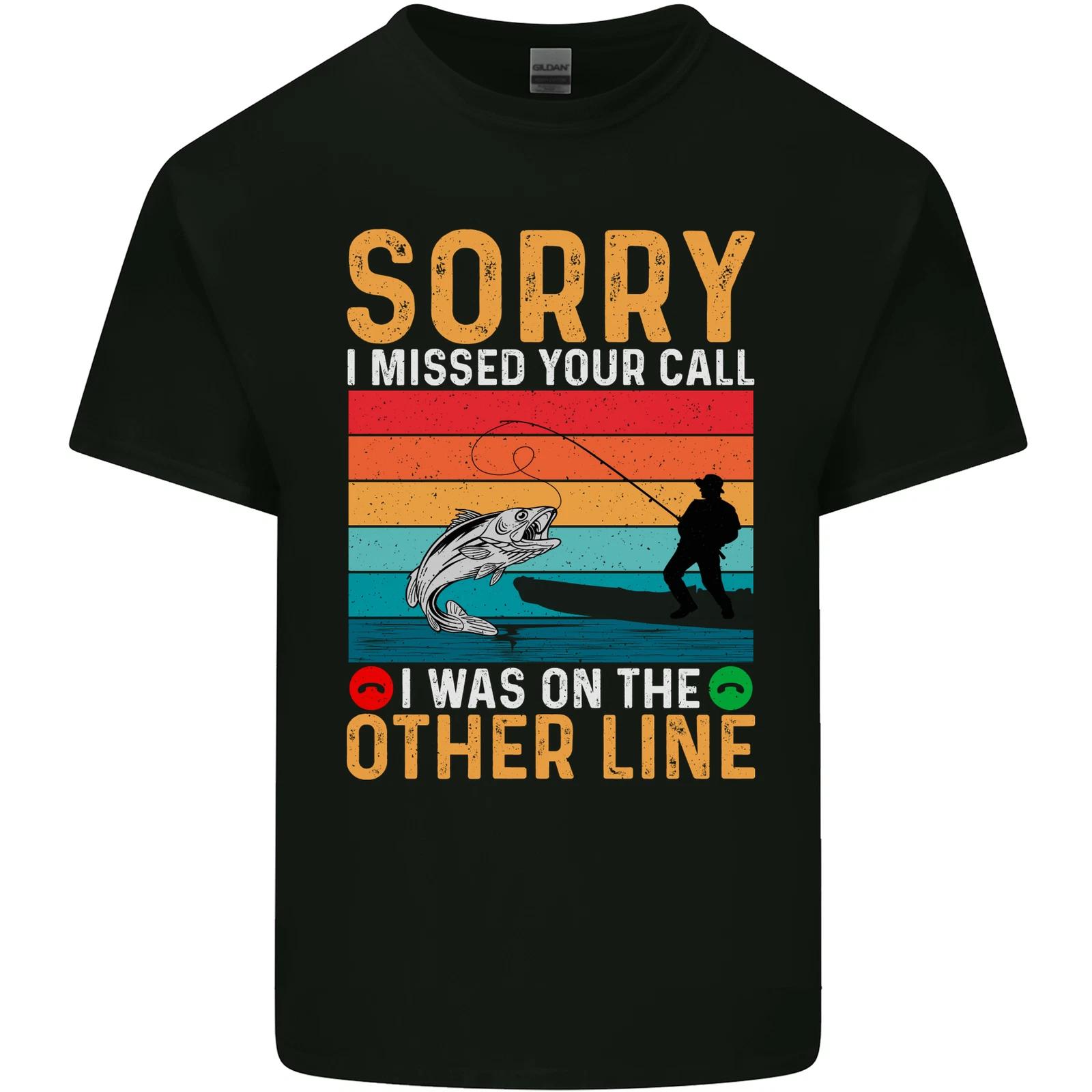 Sorry I Missed Your Call Funny Fisherman Kids T-Shirt Childrens S
