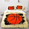 Boys Basketball Bedding Set 3D Ball Duvet Cover Full King For Teen Men Microfiber Sports Theme Game Comforter