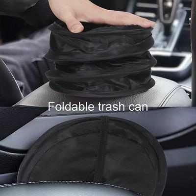 Car Foldable Trash Can Cooler Bag Waterproof Garbage Bag with Side Pocket Car Trash Can Pack Auto Car Interior Decor Accessories