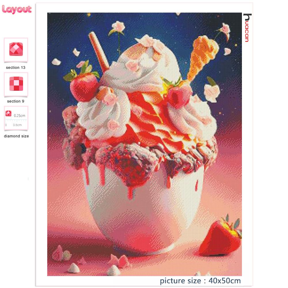 Diamond Painting Sammlung Kuchenbecher Voll Quadratisch/rund Stickerei Essen Landschaft Mosaik 5d DIY Heimdeko