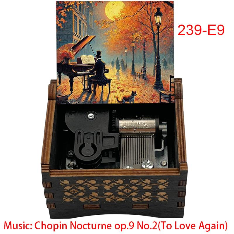 Vintage Chopin Nocturne Op. 9 No. 2 Music Box to Love Again Mechanical Movement Special Gift Valentine's Day & Birthday Gift