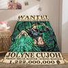JoJo's Bizarre Adventure Beautiful Flannel Blanket, Printed Cartoon Design for Home Decor, Warm Sofa Bedding, Travel Throw_LIAN