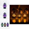 Vintage Halloween Led Lantern Lights Featuring Spooky Witches And Bats For Festive Parties