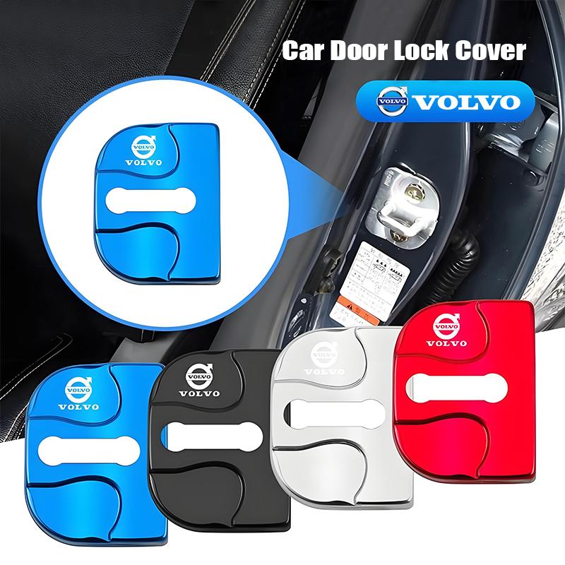 4Pcs Stainless Steel Car Covers Door Lock Protecting Case For Volvo XC90 V90 V60 XC60 V40 EC40 EX40 S80 S60 S90 C40 XC40 V70 XC7